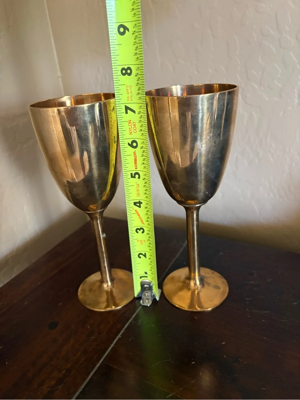 Brass Wine Goblets - Set of 2